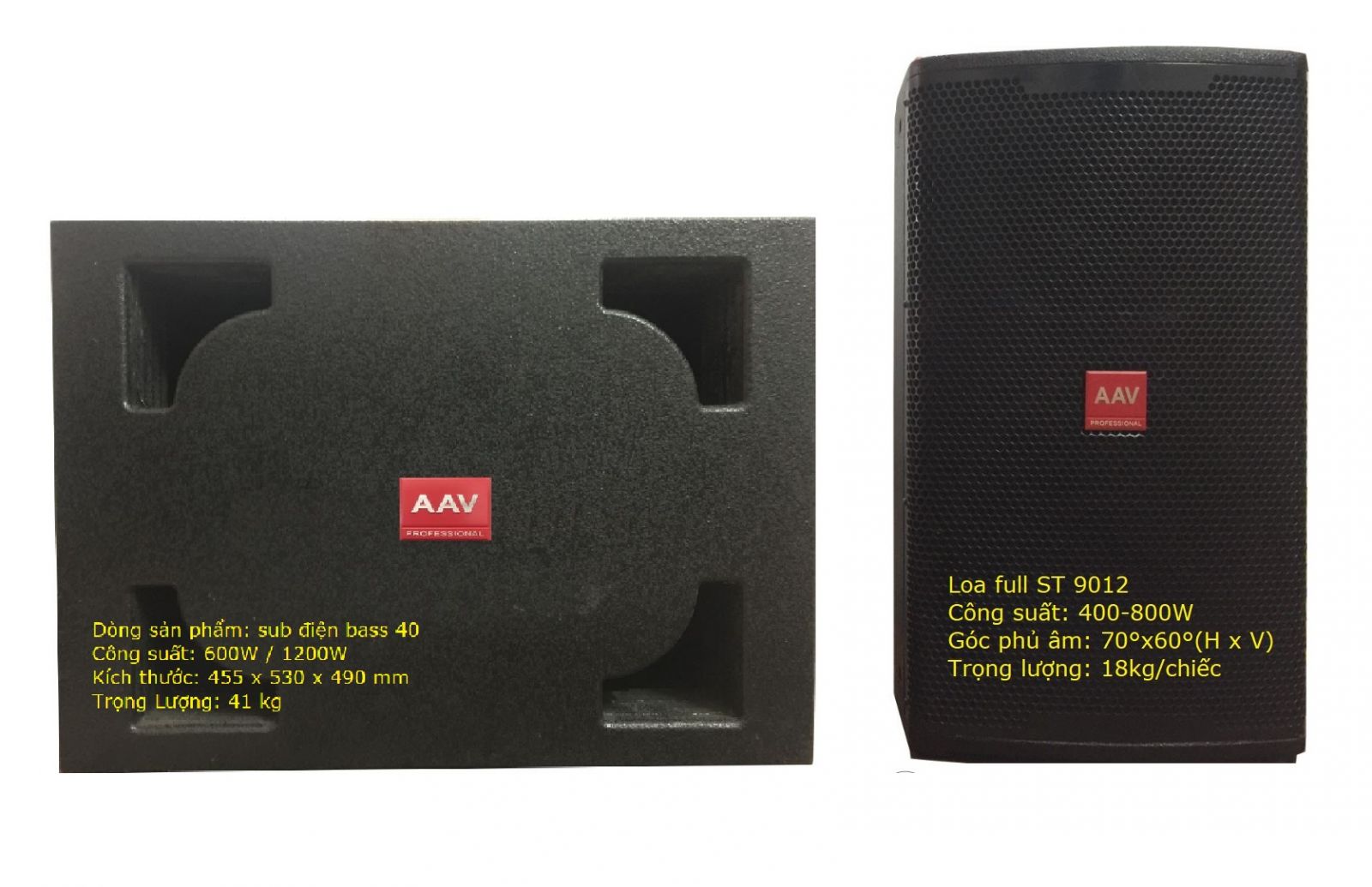 loa toàn dài và loa sub cho dàn âm thanh phòng học